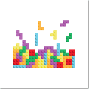 Bright tetris blocks. Posters and Art